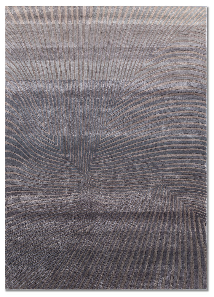 lucid blue wool and viscose hand tufted Rug - HeadShot lucid blue wool and viscose hand tufted Rug - HeadShot