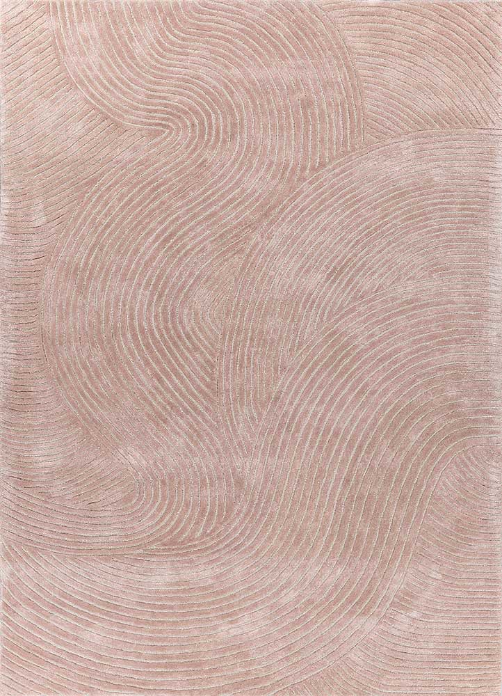 cera beige and brown wool and bamboo silk hand tufted Rug