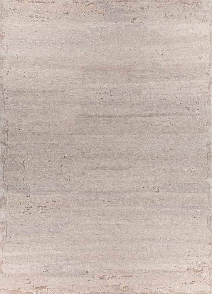 white noise ivory wool and viscose hand tufted Rug - HeadShot