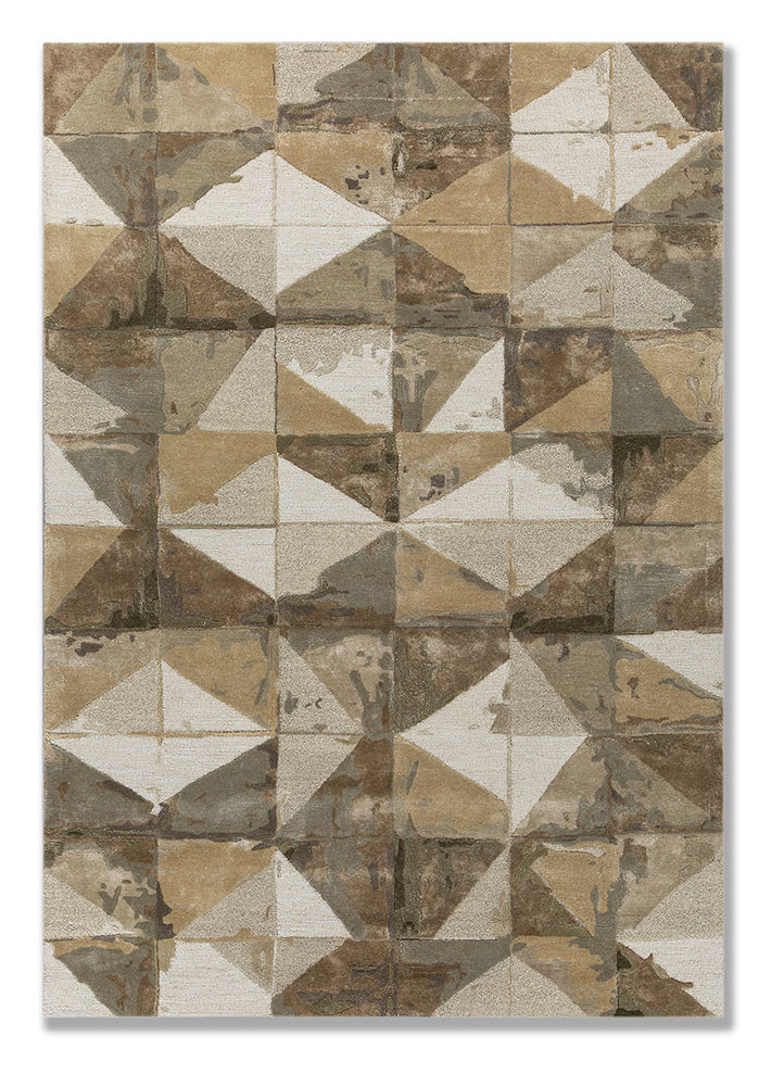 caliedo blue wool and viscose hand tufted Rug - HeadShot