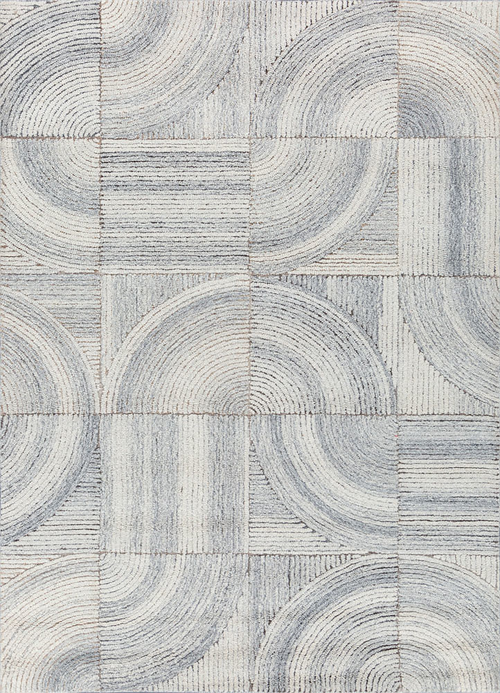 pathways grey and black wool hand tufted Rug - HeadShot pathways grey and black wool hand tufted Rug - HeadShot