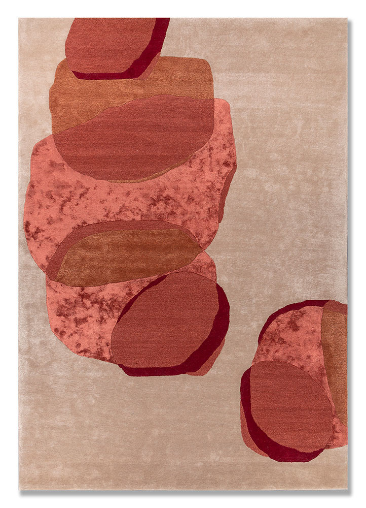 ivory ivory wool and viscose hand tufted Rug