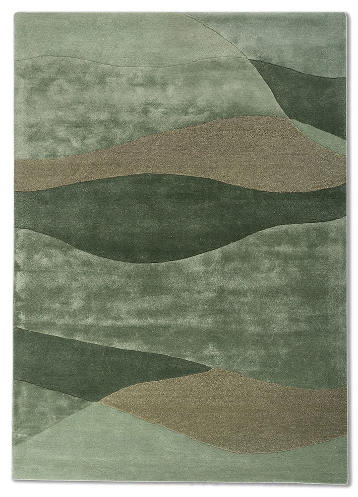 imara green wool and viscose hand tufted Rug - HeadShot imara green wool and viscose hand tufted Rug - HeadShot