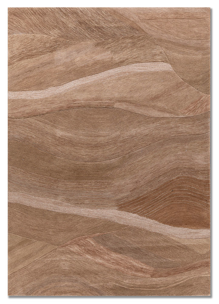 cera beige and brown wool and viscose hand tufted Rug - HeadShot cera beige and brown wool and viscose hand tufted Rug - HeadShot