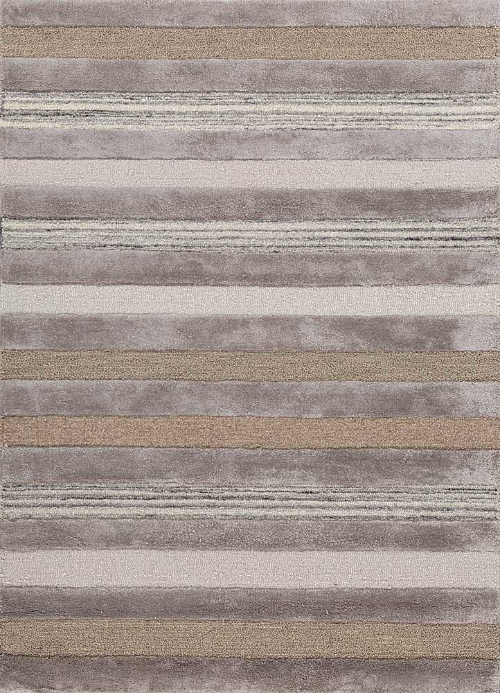 acar grey and black wool and viscose hand tufted Rug - HeadShot