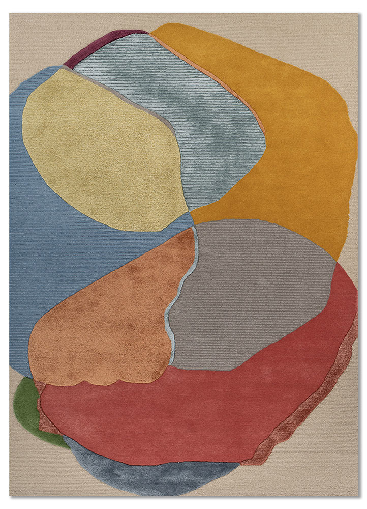 joy blue wool and viscose hand tufted Rug - HeadShot joy blue wool and viscose hand tufted Rug - HeadShot