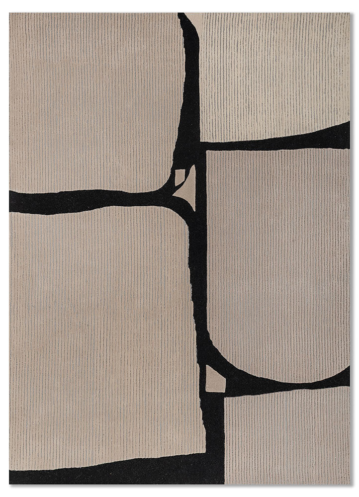 aprezo ivory wool and viscose hand tufted Rug - HeadShot