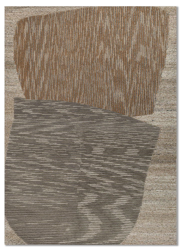 pathways grey and black wool and viscose hand tufted Rug - HeadShot pathways grey and black wool and viscose hand tufted Rug - HeadShot
