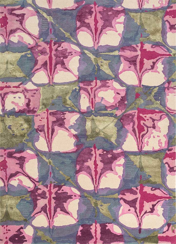 caliedo ivory wool and viscose hand tufted Rug - HeadShot