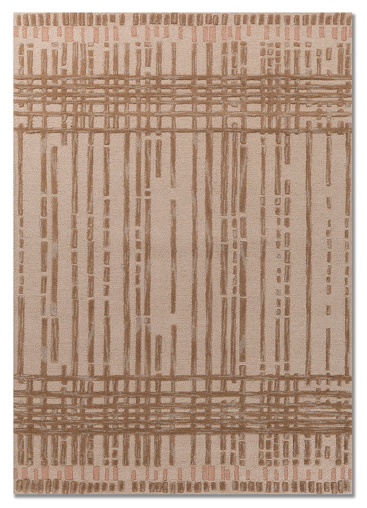 pathways beige and brown wool hand tufted Rug - HeadShot pathways beige and brown wool hand tufted Rug - HeadShot
