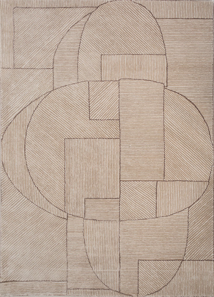 aprezo ivory wool and viscose hand tufted Rug - HeadShot aprezo ivory wool and viscose hand tufted Rug - HeadShot