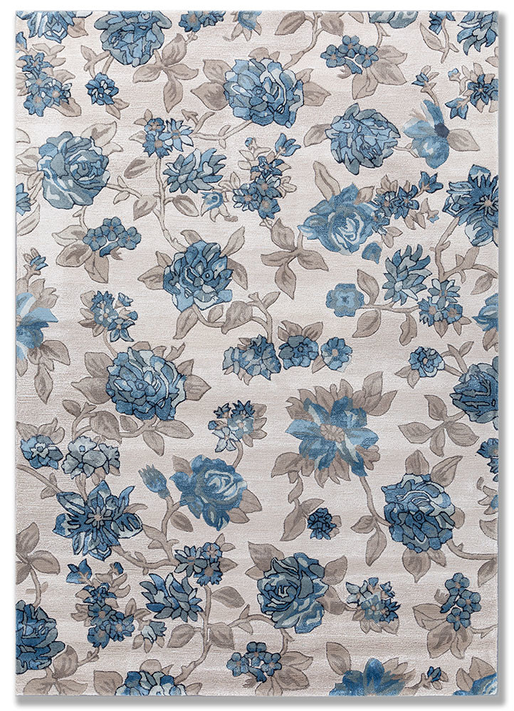hacienda ivory wool and viscose hand tufted Rug - HeadShot