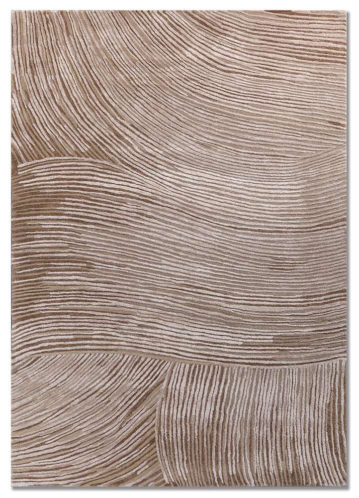  ivory viscose hand tufted Rug