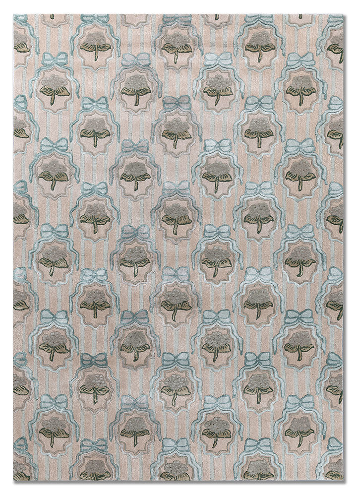 confetti ivory wool and viscose hand tufted Rug - HeadShot