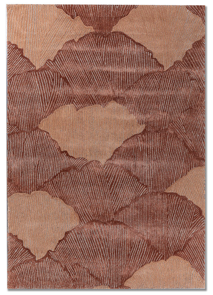 aurelia red and orange wool and viscose hand tufted Rug - HeadShot aurelia red and orange wool and viscose hand tufted Rug - HeadShot