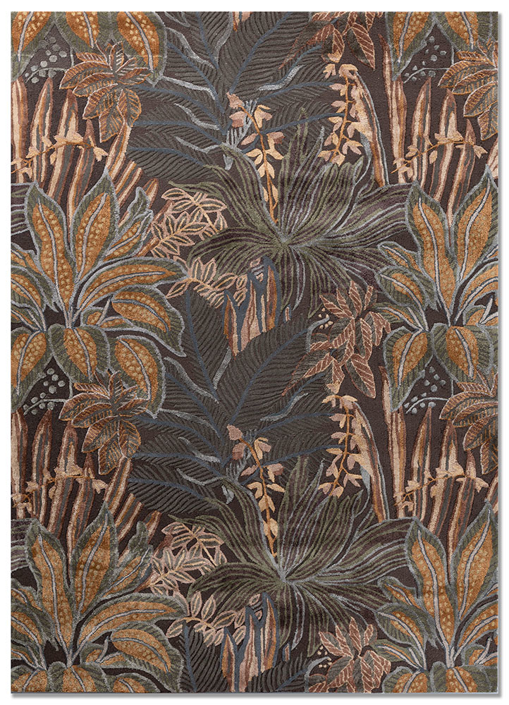 hacienda beige and brown wool and viscose hand tufted Rug - HeadShot hacienda beige and brown wool and viscose hand tufted Rug - HeadShot