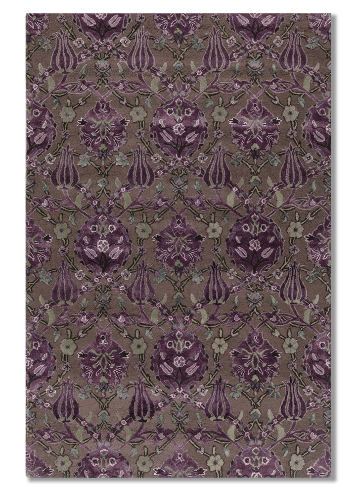 kasbah beige and brown wool and viscose hand tufted Rug - HeadShot kasbah beige and brown wool and viscose hand tufted Rug - HeadShot