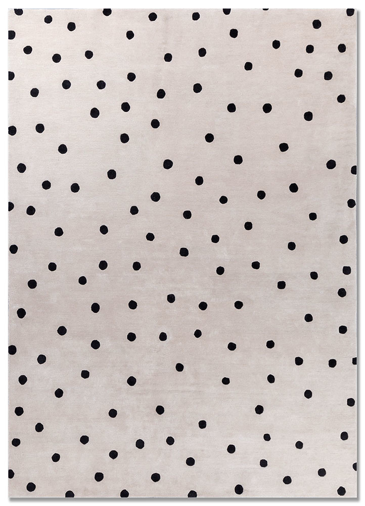 aprezo ivory wool and viscose hand tufted Rug - HeadShot