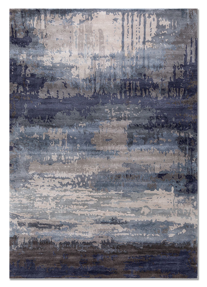 genesis blue wool and viscose hand tufted Rug - HeadShot genesis blue wool and viscose hand tufted Rug - HeadShot