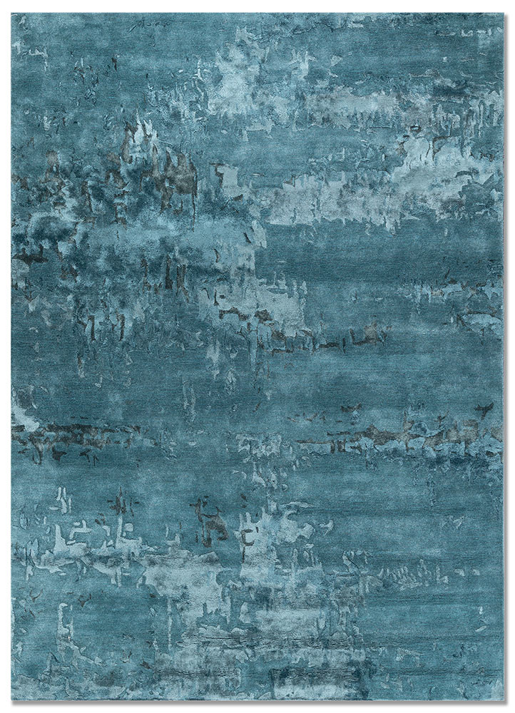 genesis blue wool and viscose hand tufted Rug - HeadShot genesis blue wool and viscose hand tufted Rug - HeadShot