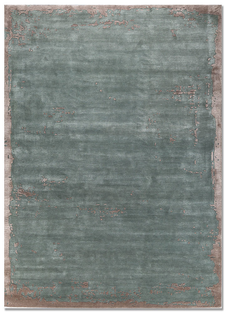 white noise blue wool and viscose hand tufted Rug - HeadShot white noise blue wool and viscose hand tufted Rug - HeadShot