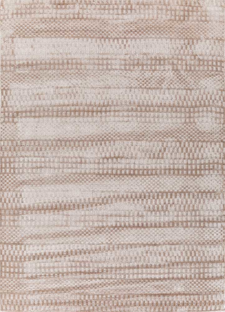 basis ivory bamboo silk hand loom Rug - HeadShot