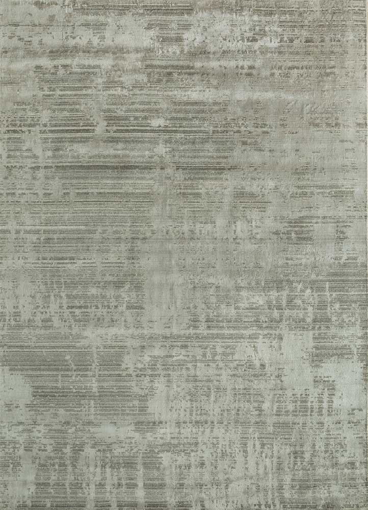  beige and brown wool and viscose hand loom Rug