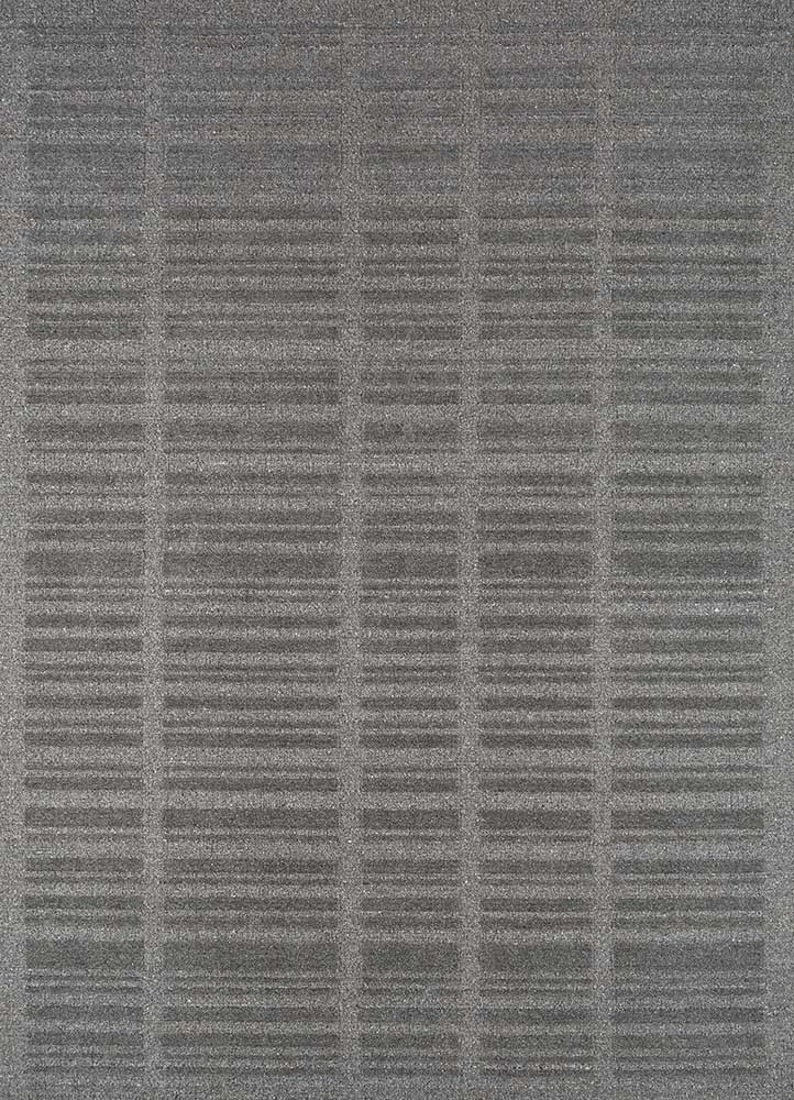 basis grey and black wool and viscose hand loom Rug - HeadShot basis grey and black wool and viscose hand loom Rug - HeadShot