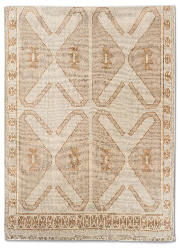 thyme ivory wool hand knotted Rug