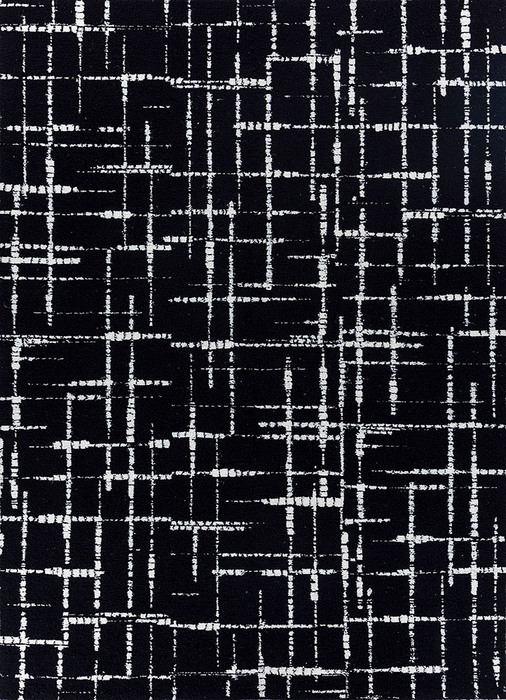atelier grey and black polyester hand knotted Rug - HeadShot