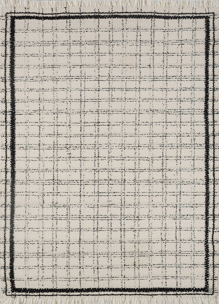 atelier ivory acrylic flat weaves Rug - HeadShot