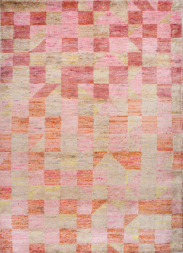 aprezo gold silk hand knotted Rug - HeadShot