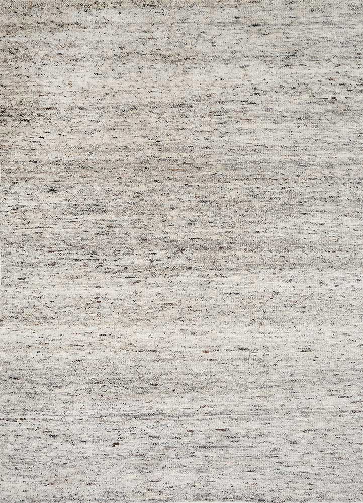 hula ivory wool hand knotted Rug - HeadShot