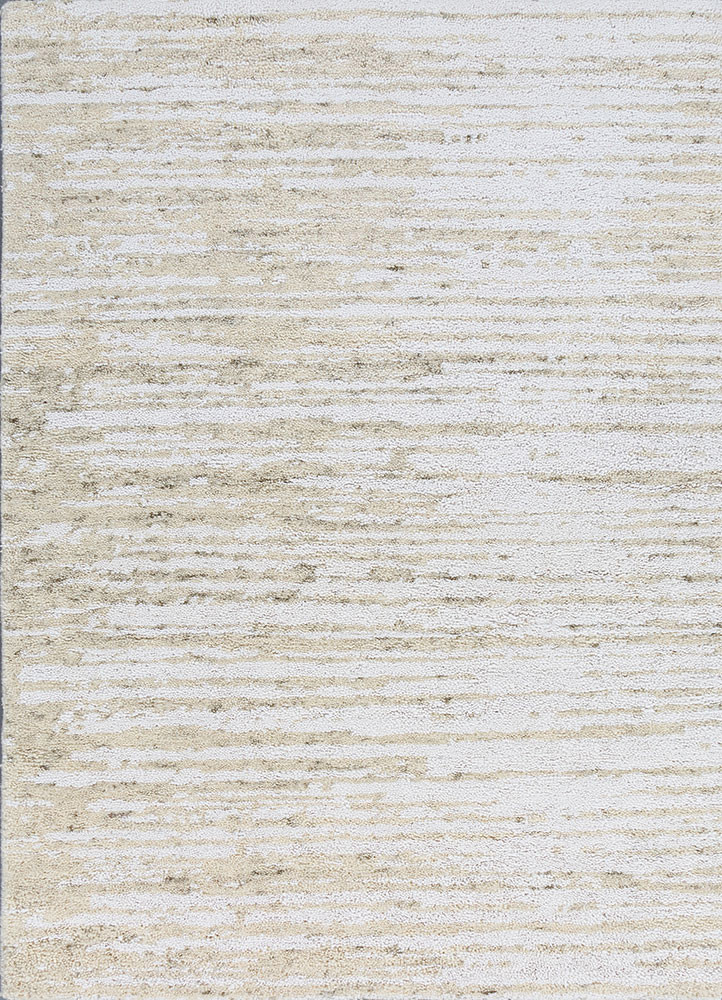 aprezo ivory wool hand knotted Rug - HeadShot