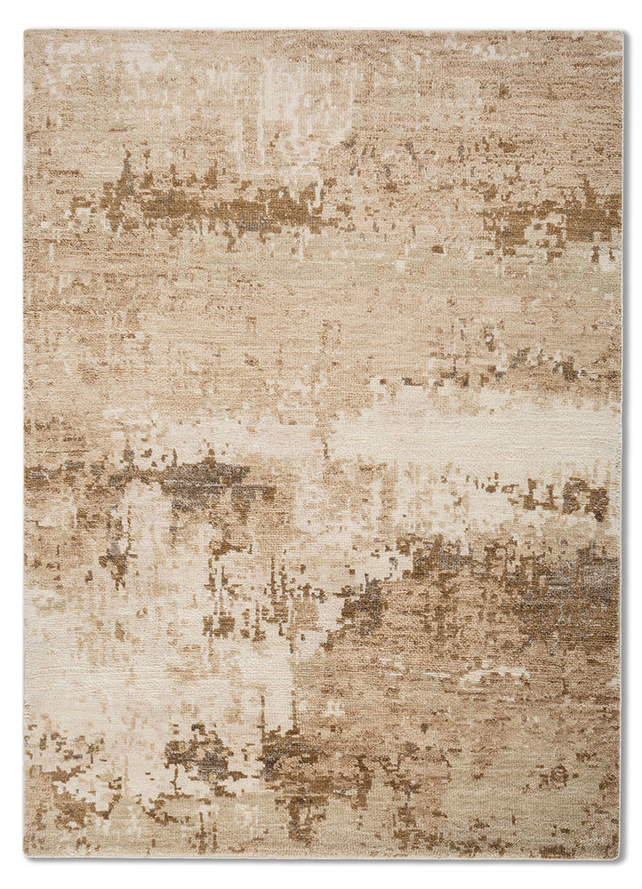 entropy ivory wool and silk hand knotted Rug - HeadShot entropy ivory wool and silk hand knotted Rug - HeadShot