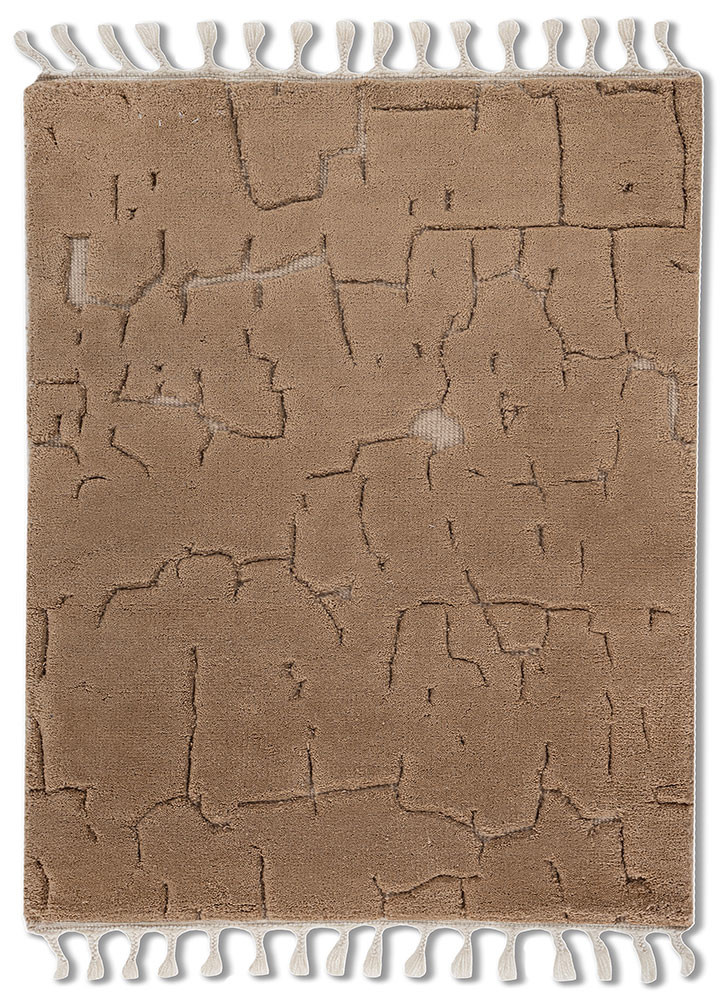 aprezo beige and brown acrylic hand knotted Rug - HeadShot aprezo beige and brown acrylic hand knotted Rug - HeadShot