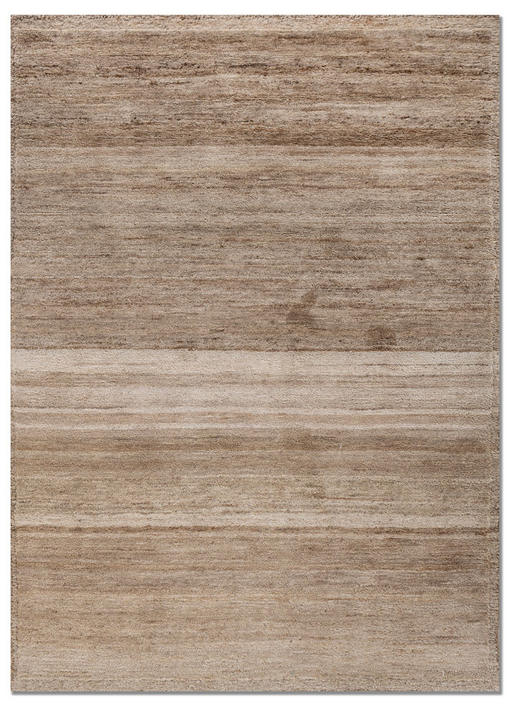 kairos beige and brown nettle hand knotted Rug - HeadShot