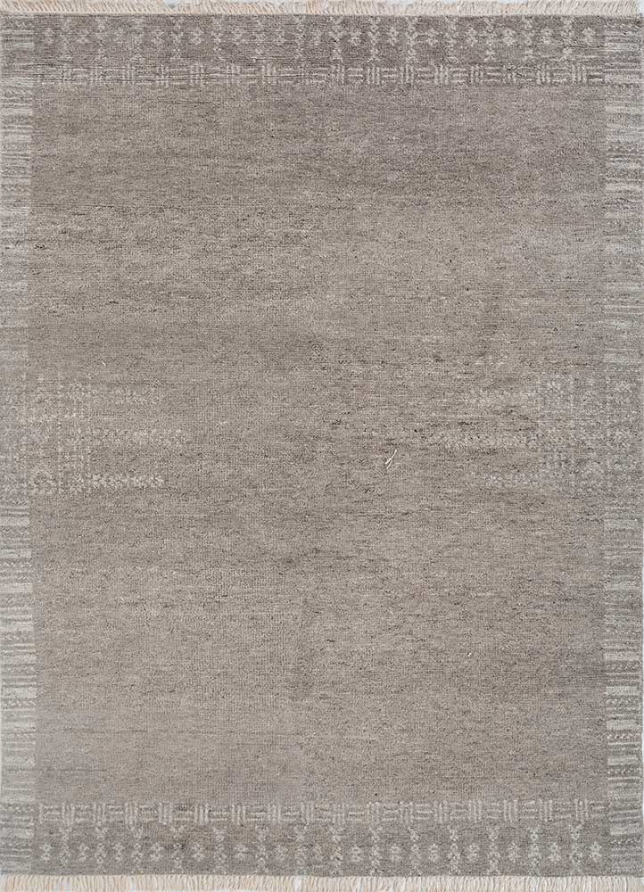 thyme grey and black afghan wool hand knotted Rug - HeadShot thyme grey and black afghan wool hand knotted Rug - HeadShot