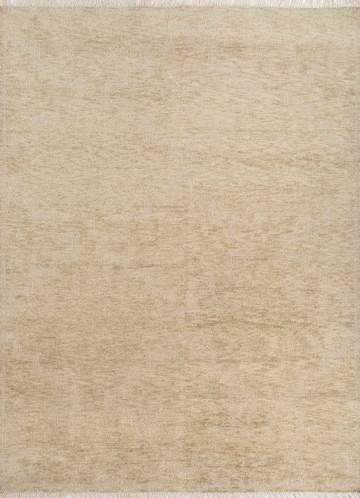 thyme beige and brown wool hand knotted Rug - HeadShot