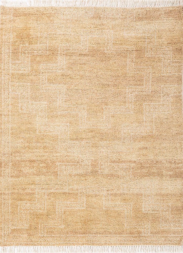 thyme beige and brown wool hand knotted Rug - HeadShot thyme beige and brown wool hand knotted Rug - HeadShot