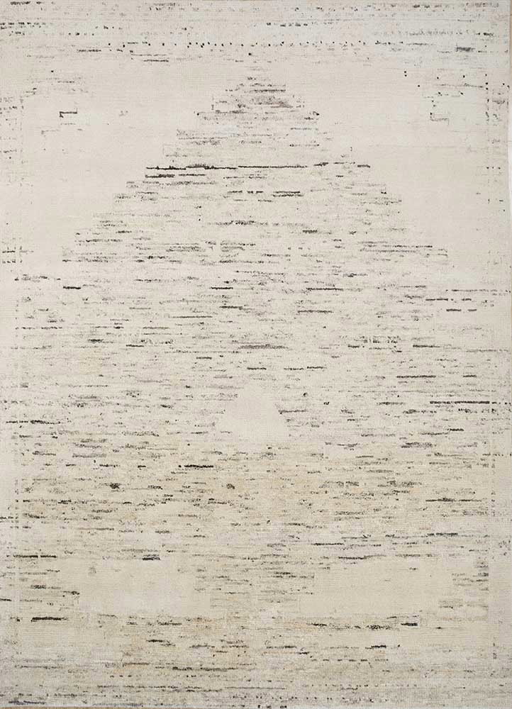 manifest ivory wool hand knotted Rug - HeadShot