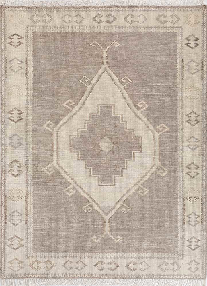 ivory ivory wool hand knotted Rug