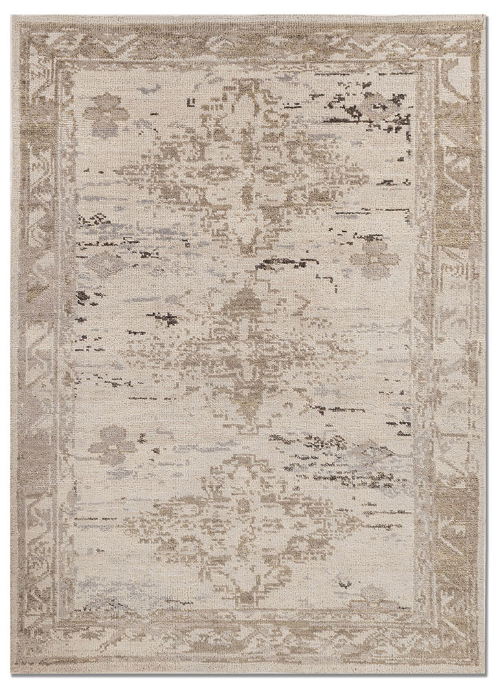 savana beige and brown wool hand knotted Rug - HeadShot savana beige and brown wool hand knotted Rug - HeadShot
