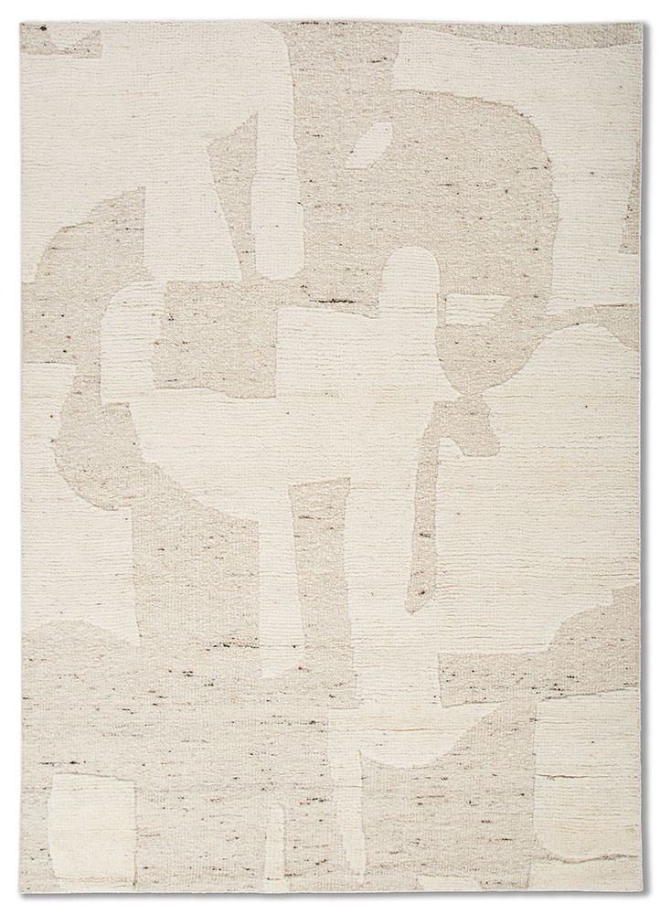 white noise ivory wool hand knotted Rug - HeadShot white noise ivory wool hand knotted Rug - HeadShot