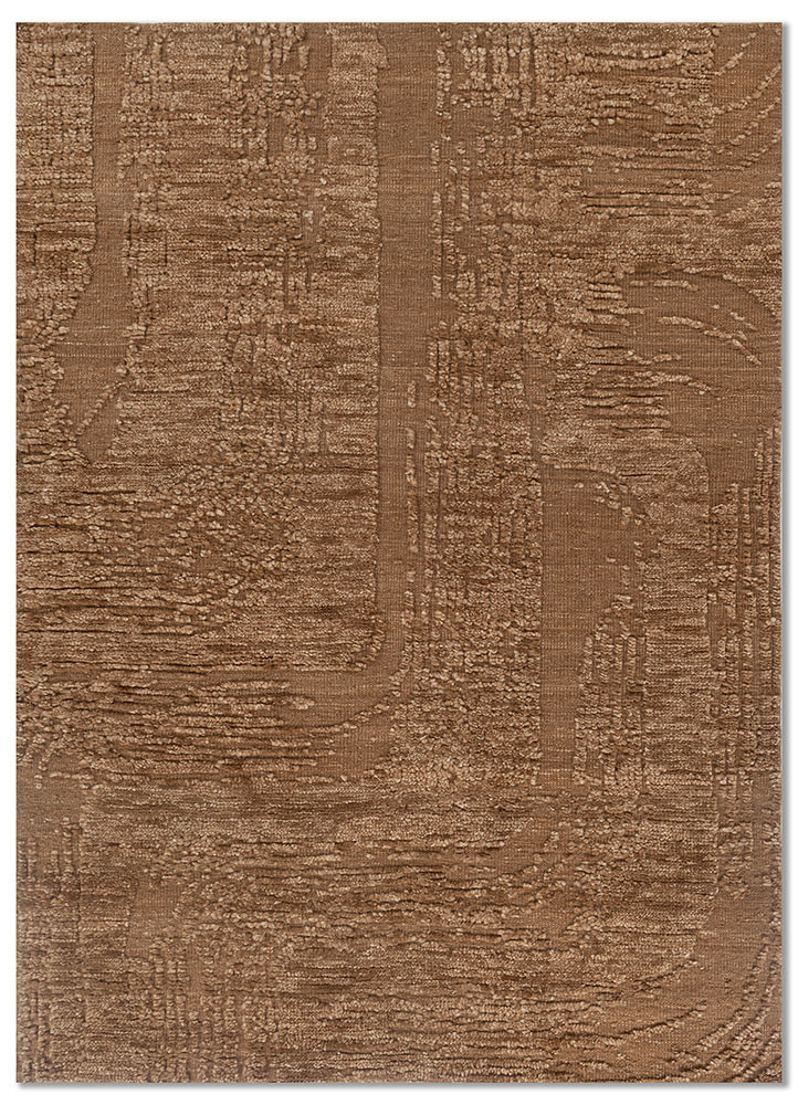 manifest beige and brown wool hand knotted Rug