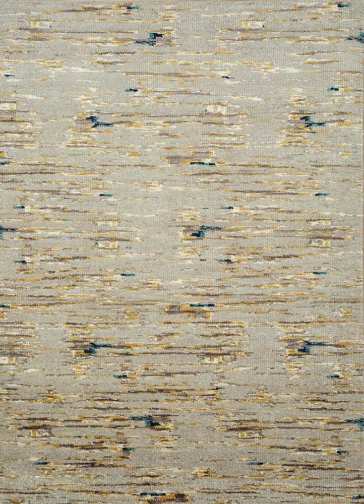 ivory ivory wool and bamboo silk hand knotted Rug