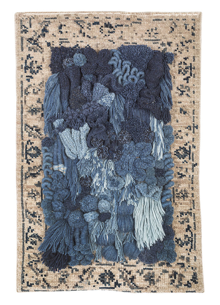 wall art blue wool  WALL ART & TAPESTRY - HeadShot