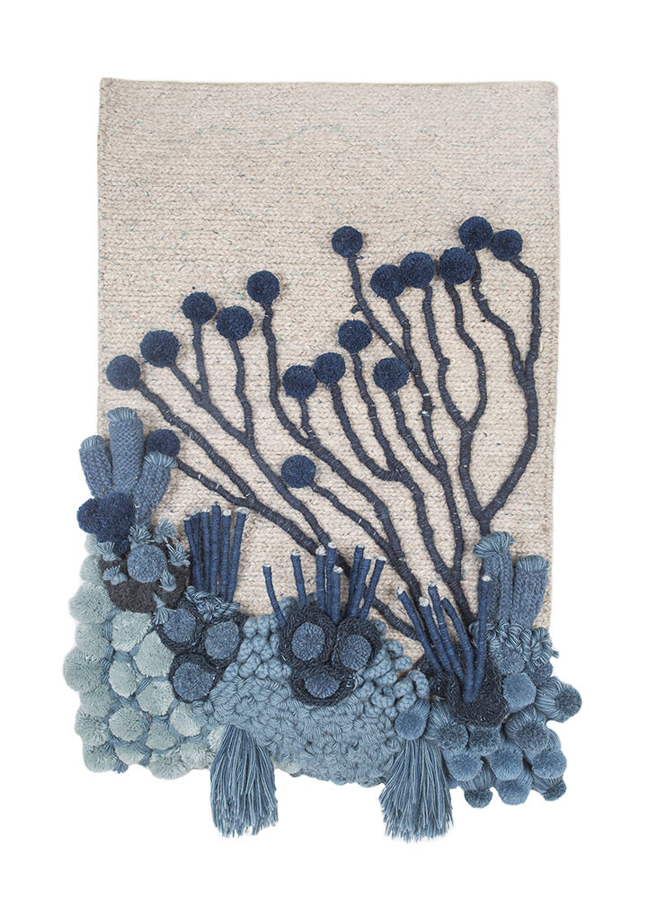 wall installation blue wool WALL ART & TAPESTRY - HeadShot wall installation blue wool WALL ART & TAPESTRY - HeadShot