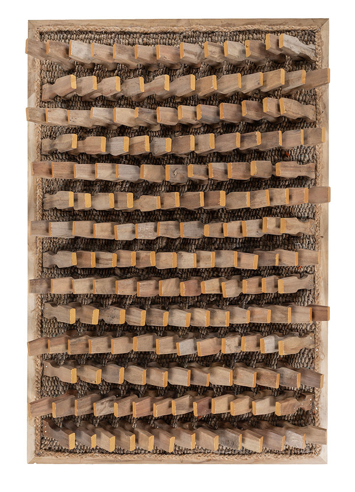 art installation gold wood wall art Rug