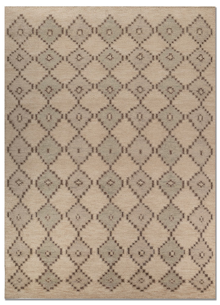 Brown Rug Ripped Aprezo Beige & Brown Hand Knotted Wool Rugs - Wr-1509 - Jaipur Rugs IN